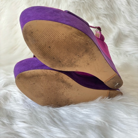 Steve Madden Two Tone Purple Suede Wedges - Picture 9 of 9